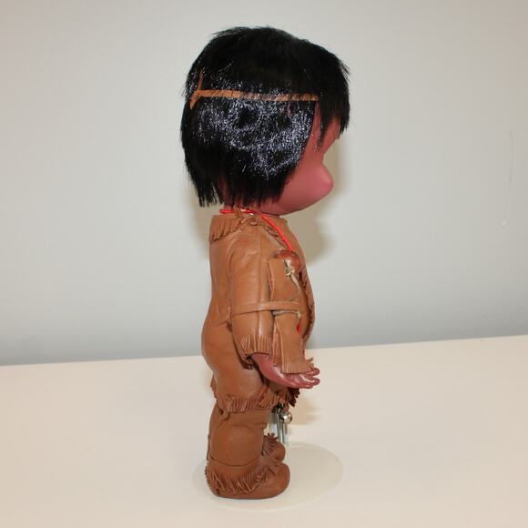 "Wild West" Leather Clad Native Tribal Children's Doll with Papoose 13" - Picture 4 of 7